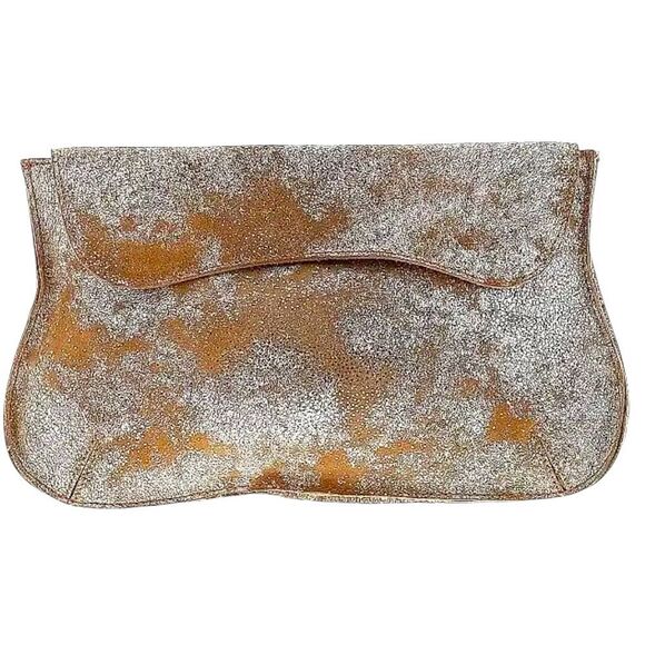 Anthropologie Silver and Gold Clutch - Picture 1 of 7